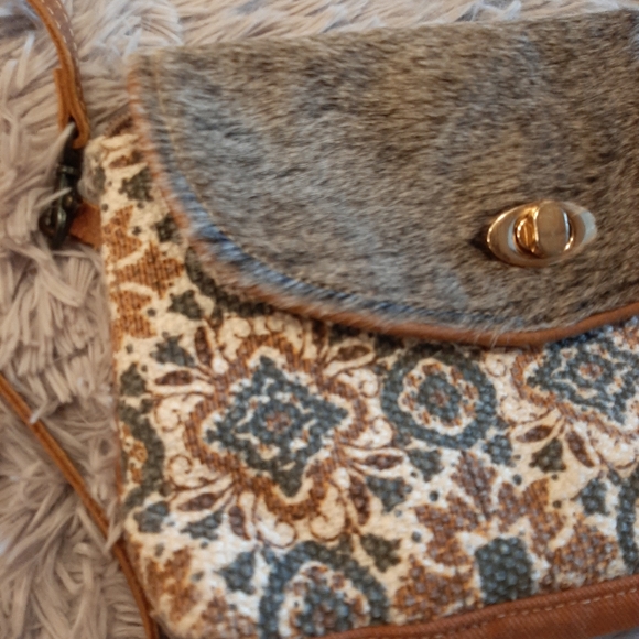 Myra Bag Canvas, Leather and Hairon Crossbody Bag - Picture 8 of 14